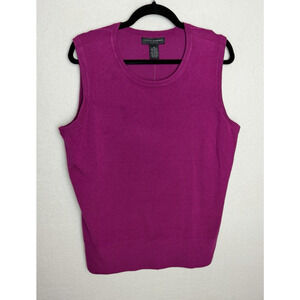 Grace Elements Women's Fuschia Sleeveless Crew Neck Sweater Vest Size 2X NWT
